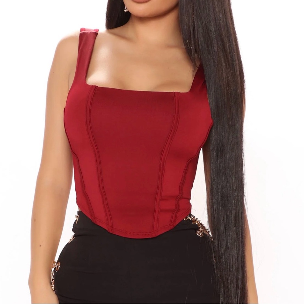 Wine crop tank top